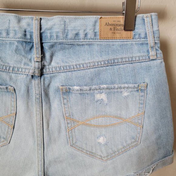 Abercrombie & Fitch Distressed Cutoff Denim Jean Shorts - Picture 10 of 14